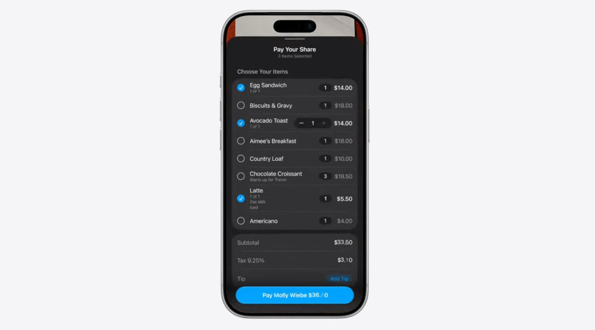 Apple Introduces Siri in Camera Feature to Simplify Bill Splitting