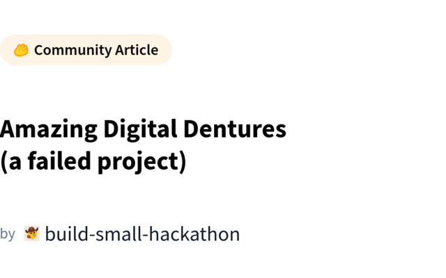 Amazing Digital Dentures Project Fails to Deliver Promised AI Innovations
