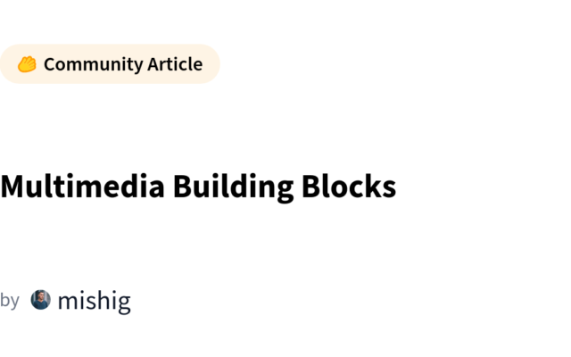 Multimedia Building Blocks