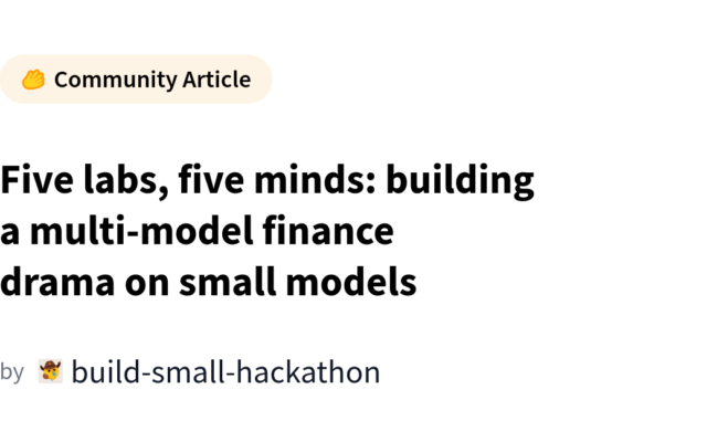 Hugging Face Launches Multi-Model Finance Initiative with Five Labs