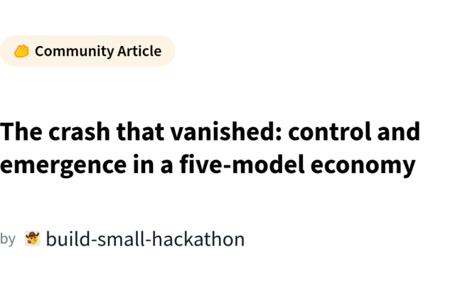 Hugging Face Explores Control and Emergence in AI Economy with New Model…