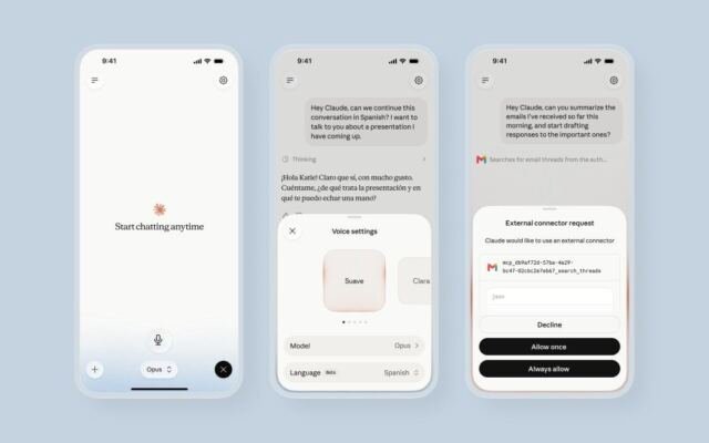 Anthropic updates Claude voice mode with more capable models