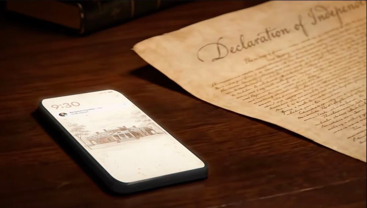 New Google commercial imagines a Declaration of Independence written with help from…