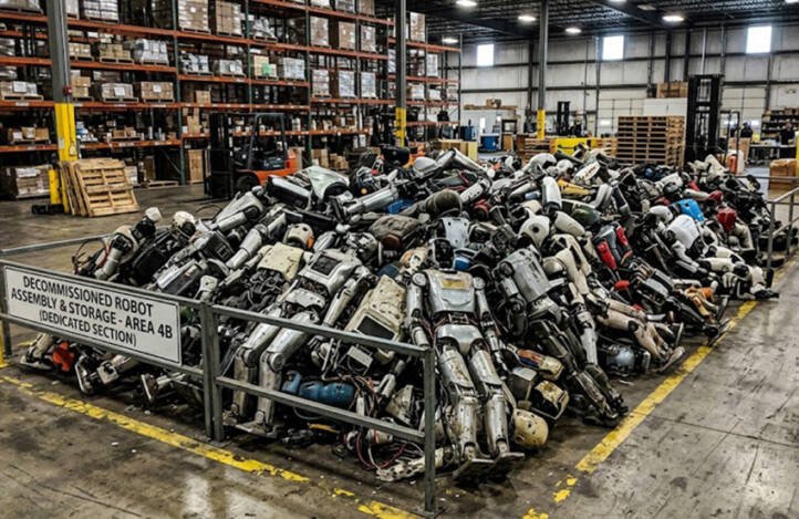 What do you do with a humanoid robot when it breaks down?