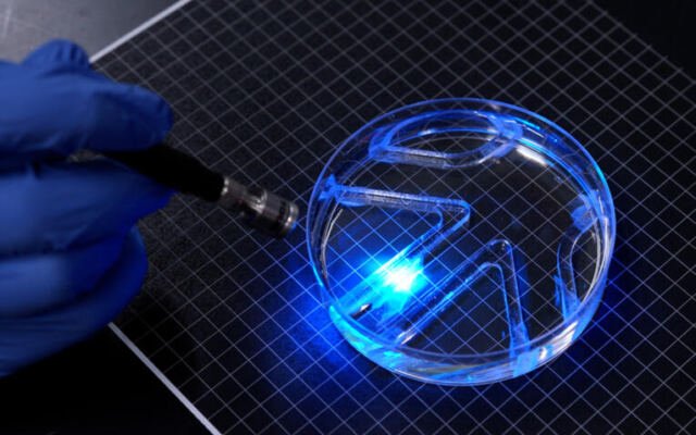 Powered by muscle cells, a paper-thin robot swims through watery maze