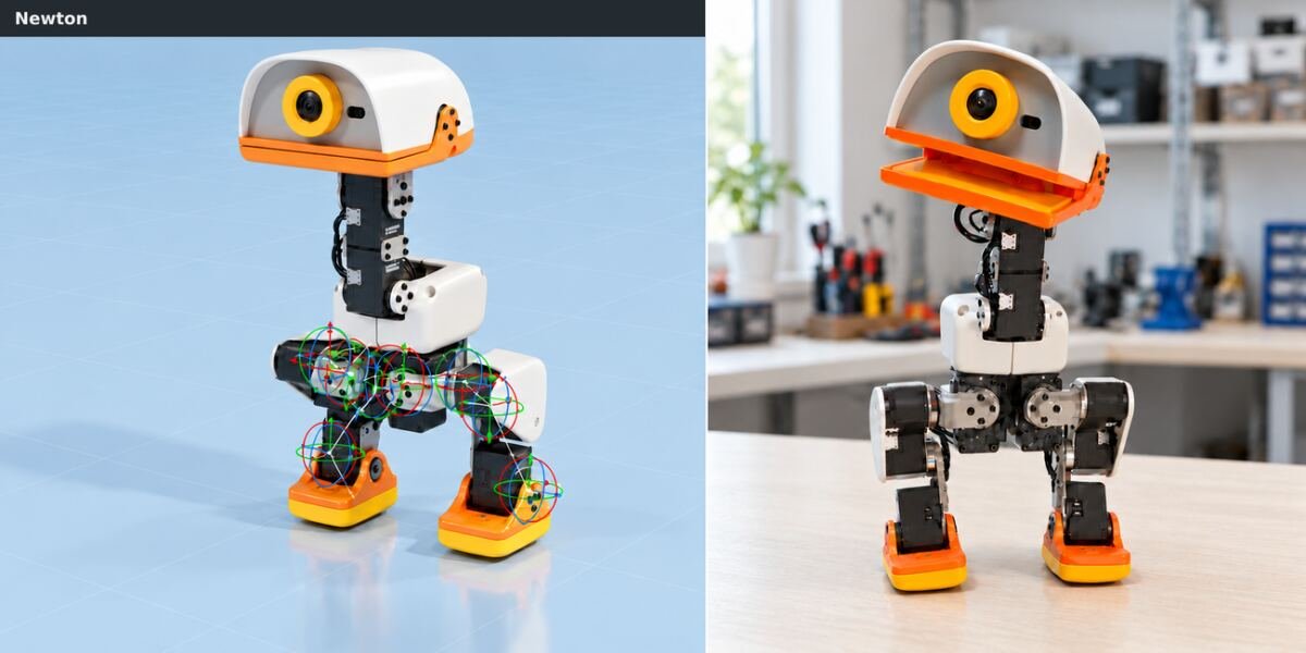 Train in Simulation, Deploy on a Real Robot: Microduck with Isaac Lab…